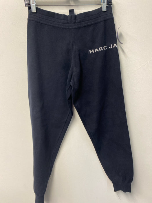 Marc Jacobs Size XS Black Cotton Blend High Waist Sweatpants Logo Pants