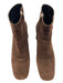 Prada Shoe Size 41 Brown Suede Side Zip Block Heel Ankle Booties Brown / 41