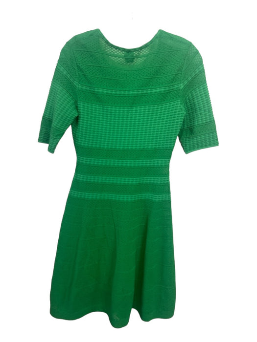 Missoni Size 42 Green Missing Fabric Knit Half Sleeve Slip Inc Dress Green / 42