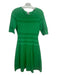 Missoni Size 42 Green Missing Fabric Knit Half Sleeve Slip Inc Dress Green / 42