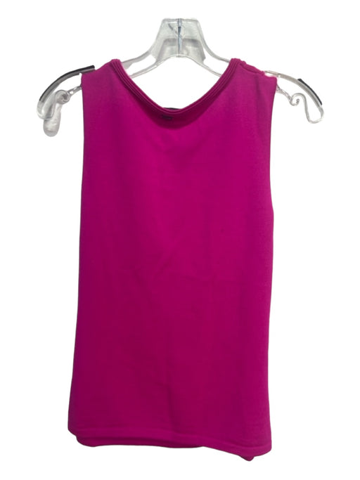 St. John Size Petite Fuschia Wool Blend Knit Sleeveless Top Fuschia / Petite