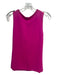 St. John Size Petite Fuschia Wool Blend Knit Sleeveless Top Fuschia / Petite