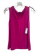 St. John Size Petite Fuschia Wool Blend Knit Sleeveless Top Fuschia / Petite