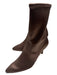 Stuart Weitzman Shoe Size 7.5 Champaigne Beige Satin Stretch Pointed Toe Booties Champaigne Beige / 7.5