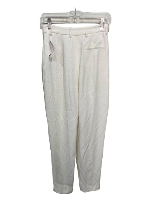 Alexander McQueen Size XS/38 Ivory White Viscose Blend Loops hook & zip Pants Ivory White / XS/38