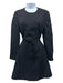 Valentino Size 42 Black Viscose Long Sleeve Dress Black / 42