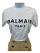 Balmain Size XXS White Cotton Blend Loop Short Sleeve Gold Buttons T-shirt Top White / XXS