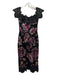 Marchesa Notte Size 0 Black & Purple Polyester Blend Lace Sequin Cocktail Dress Black & Purple / 0