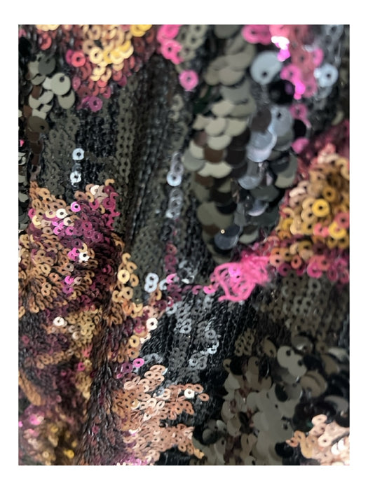 Marchesa Notte Size 0 Black & Purple Polyester Blend Lace Sequin Cocktail Dress Black & Purple / 0