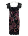 Marchesa Notte Size 0 Black & Purple Polyester Blend Lace Sequin Cocktail Dress Black & Purple / 0