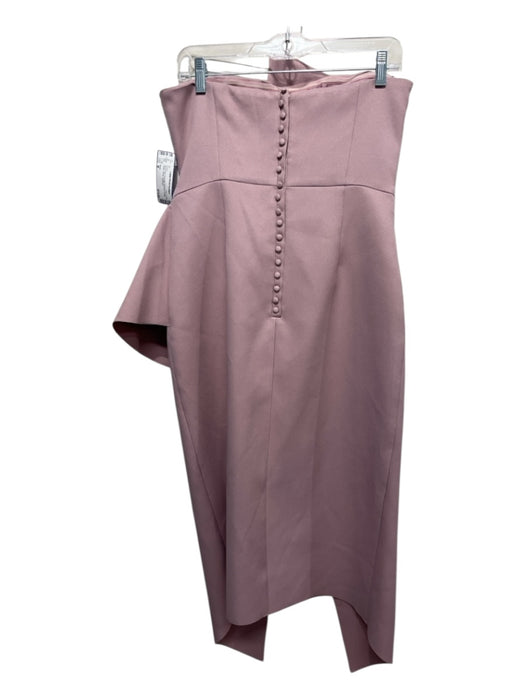 Elliatt Size M Blush Pink Polyester Strapless Ruffle Detail Sheath Dress Blush Pink / M
