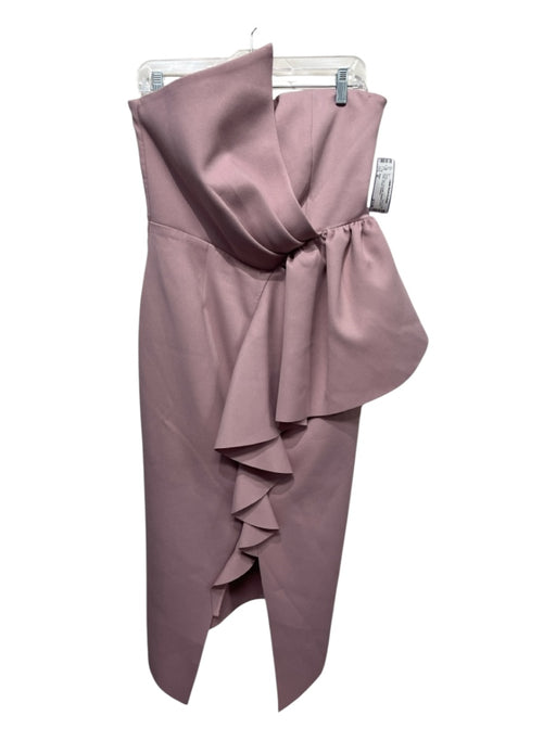 Elliatt Size M Blush Pink Polyester Strapless Ruffle Detail Sheath Dress Blush Pink / M
