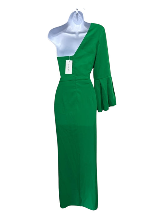 Yaura Size 10 Green Polyester One Shoulder Gown Green / 10