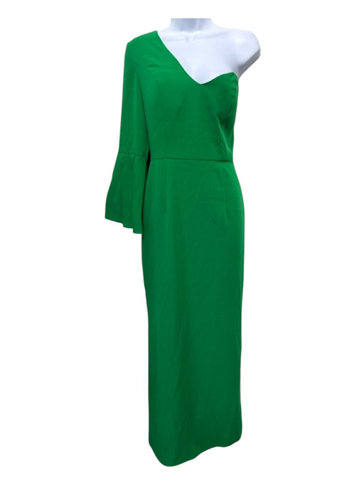 Yaura Size 10 Green Polyester One Shoulder Gown Green / 10