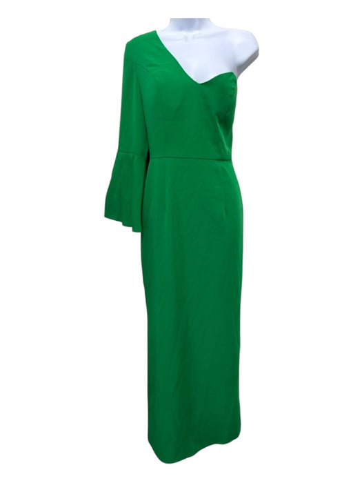 Yaura Size 10 Green Polyester One Shoulder Gown Green / 10