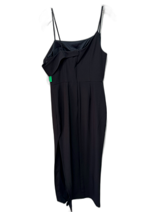 Laundry Size 6 Black Polyester Spaghetti Strap Draped Sheath Gown Black / 6