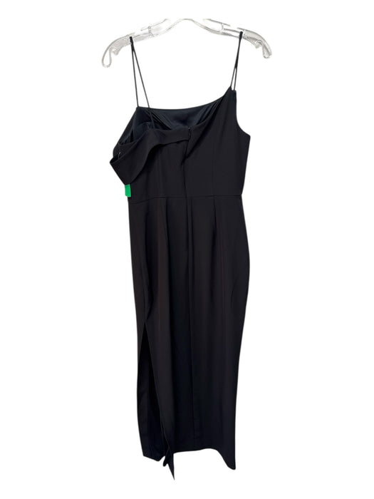 Laundry Size 6 Black Polyester Spaghetti Strap Draped Sheath Gown Black / 6