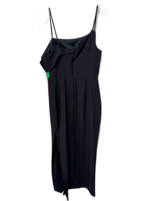Laundry Size 6 Black Polyester Spaghetti Strap Draped Sheath Gown Black / 6