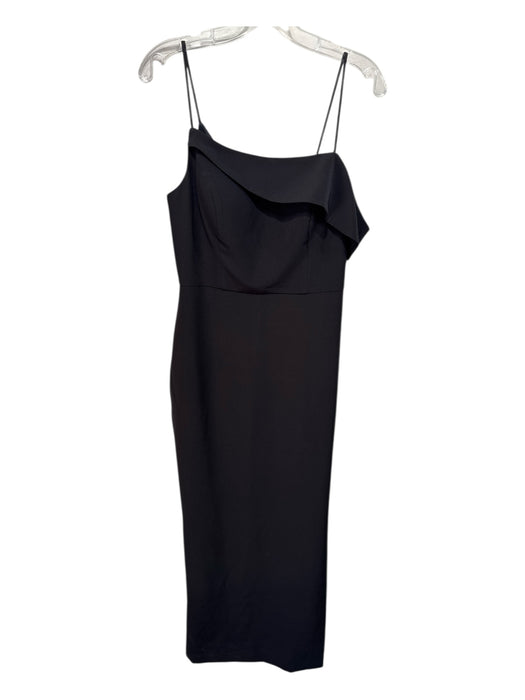 Laundry Size 6 Black Polyester Spaghetti Strap Draped Sheath Gown Black / 6