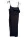 Laundry Size 6 Black Polyester Spaghetti Strap Draped Sheath Gown Black / 6