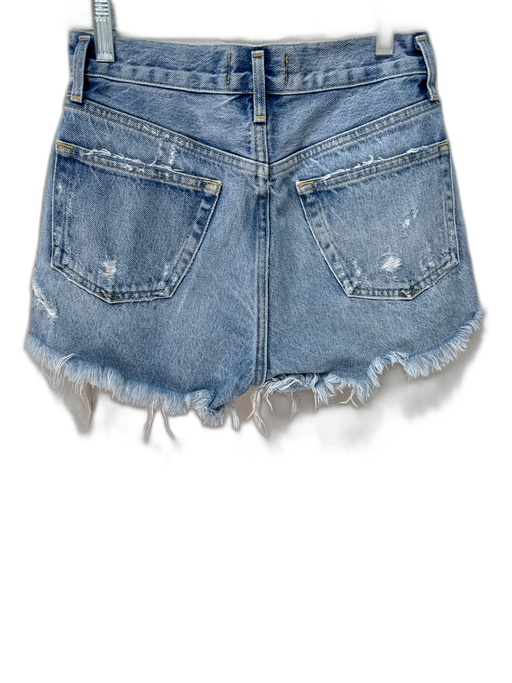 Agolde Size 23 Light Wash Cotton Denim Button Fly Cut Off High Rise Shorts Light Wash / 23