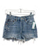 Agolde Size 23 Light Wash Cotton Denim Button Fly Cut Off High Rise Shorts Light Wash / 23