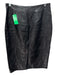 Antonio Melani Size S Black Leather Side Zip Pencil Skirt Black / S