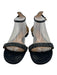 Gianvito Rossi Shoe Size 40 Black Satin Jeweled Open Toe Ankle Buckle Sandals Black / 40