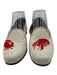 Stubbs & Wooten Shoe Size 7.5 Beige & Red Canvas Embroidered Round Toe Loafers Beige & Red / 7.5