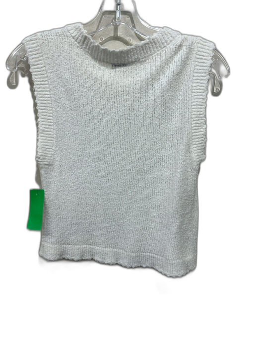 Rachel Comey Size XS White Cotton Thin Knit Ribbed Detail Sleeveless Top White / XS