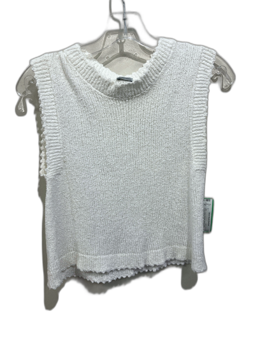 Rachel Comey Size XS White Cotton Thin Knit Ribbed Detail Sleeveless Top White / XS