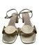 Koko + Palenki Shoe Size 11 Gold Leather Circle Ankle Buckle Sandals Gold / 11
