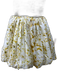 Clio Peppiatt Size S Yellow & White Mulberry Silk Smocked Bubble Hem Mini Dress Yellow & White / S