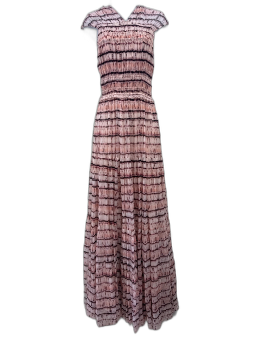 Ulla Johnson Size 0 Blush Pink Tie Dye Sleeveless Tiered Gown Blush Pink / 0