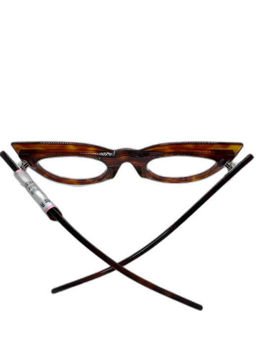 Celine Brown & Clear Acetate Tortoise shell Wide Arms Sunglasses Brown & Clear