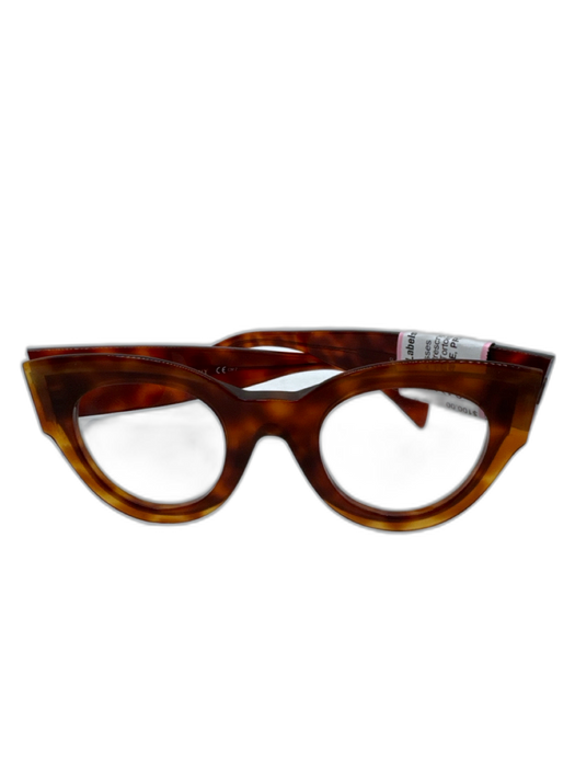 Celine Brown & Clear Acetate Tortoise shell Wide Arms Sunglasses Brown & Clear