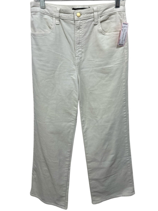 J Brand Size 27 Off White Cotton Corduroy High Waist Wide Leg Pants Off White / 27