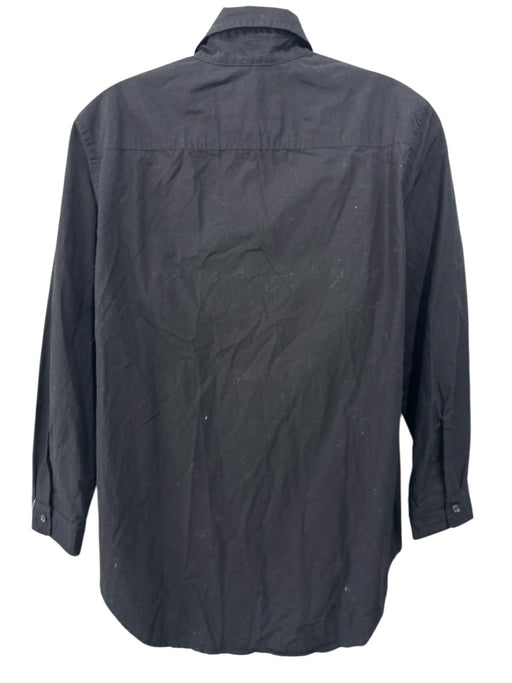 R13 Size XS Black Cotton Button Down Collared Long Sleeve Top Black / XS