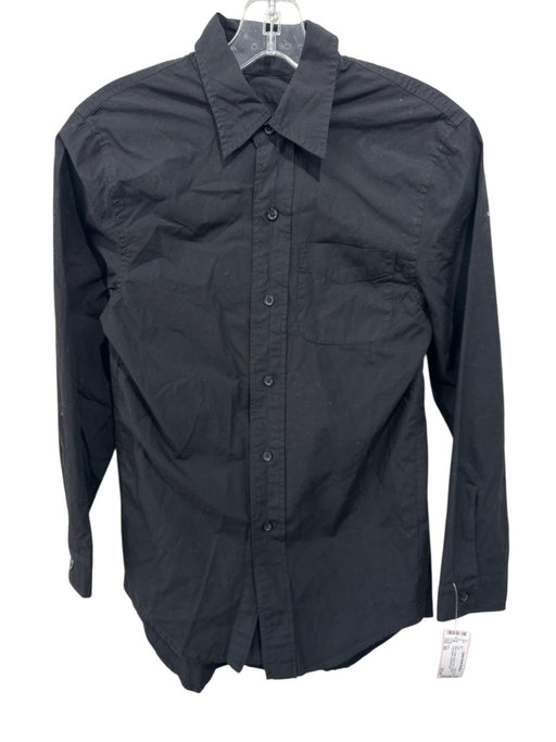 R13 Size XS Black Cotton Button Down Collared Long Sleeve Top Black / XS
