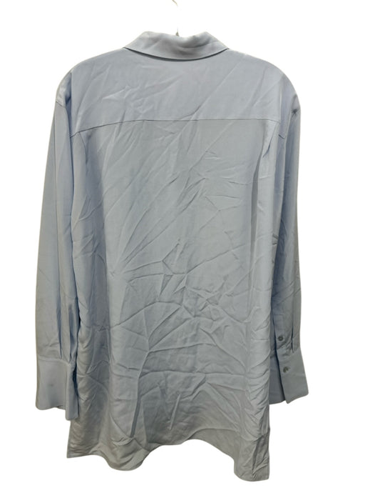Joseph Size 42 Light Blue Silk Button Down Collared Long Sleeve Top Light Blue / 42