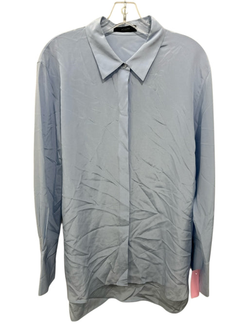 Joseph Size 42 Light Blue Silk Button Down Collared Long Sleeve Top Light Blue / 42