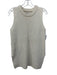 Ann Mashburn Size XS Cream Wool Ribbed Side Slit Sleeveless Sweater Cream / XS