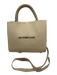 Brandon Blackwood Beige Canvas Crossbody Strap Text Magmetic Closure Bag Beige / S