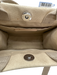 Brandon Blackwood Beige Canvas Crossbody Strap Text Magmetic Closure Bag Beige / S