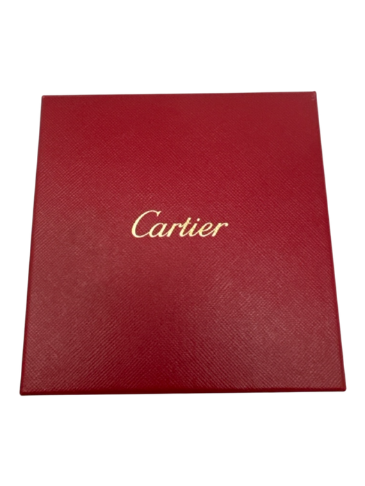 Cartier Black Leather Silver Hardware Panther Bi-Fold Card Holder Wallets Black