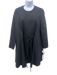 Valentino Size 42 Black Viscose Long Sleeve Tie Waist Back Zip Dress Black / 42
