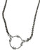 Judith Ripka Silver & Clear Sterling Silver Chain Circle Pendant Necklace Silver & Clear