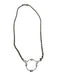 Judith Ripka Silver & Clear Sterling Silver Chain Circle Pendant Necklace Silver & Clear
