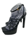 Versace Shoe Size 38.5 Black Leather Ankle Buckle Caged Platform Sandals Black / 38.5