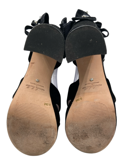 Nicola Bathie x Antonio Melani Shoe Size 8.5 Black Velvet Back Bow Pumps Black / 8.5